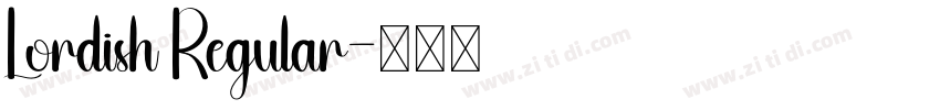 Lordish Regular字体转换